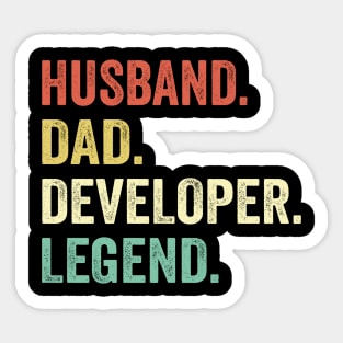 Husband Dad Web Developer Legend Sticker